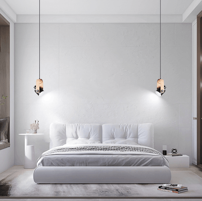Nordic Wood & Metal Pendant Spotlight – Minimalist Hanging Light