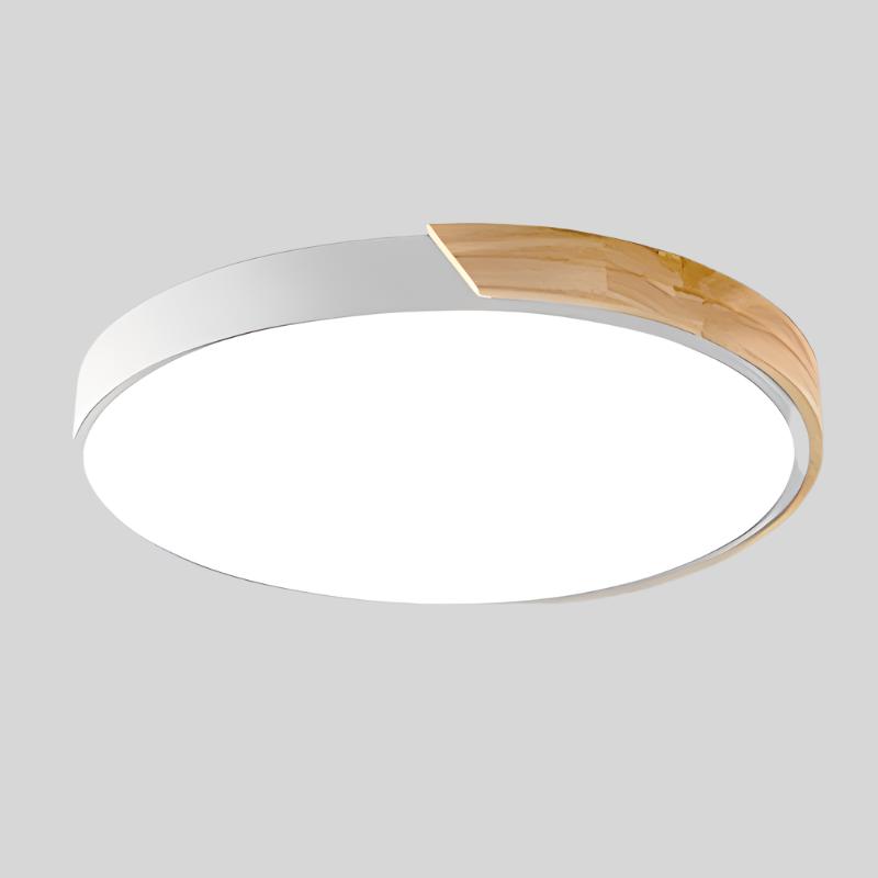 Nordic Wood LED Ceiling Light – Macaron Design, 23–30cm