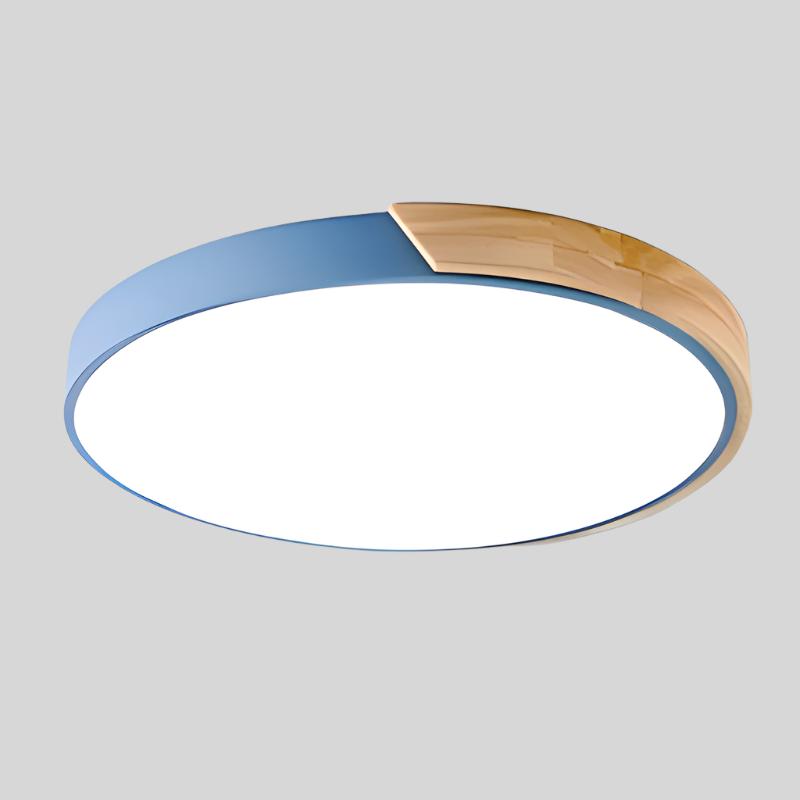 Nordic Wood LED Ceiling Light – Macaron Design, 23–30cm