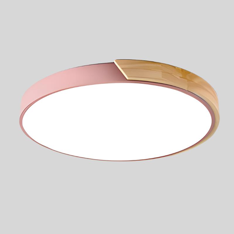 Nordic Wood LED Ceiling Light – Macaron Design, 23–30cm