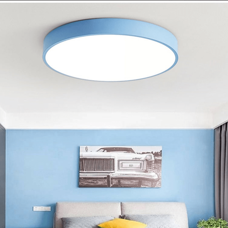 Nordic Wood LED Ceiling Light – Macaron Design, 23–30cm