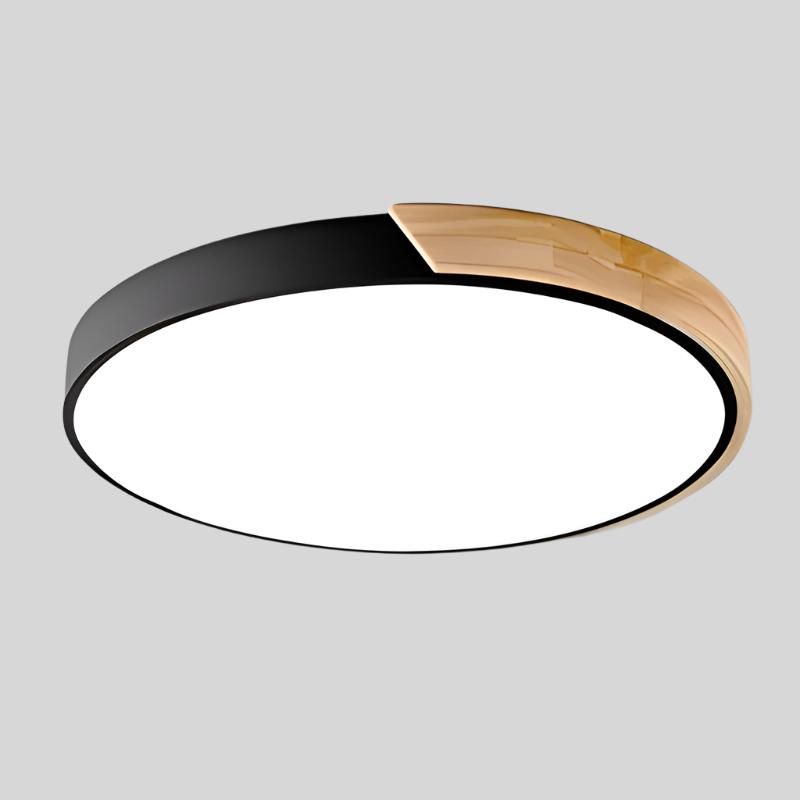 Nordic Wood LED Ceiling Light – Macaron Design, 23–30cm