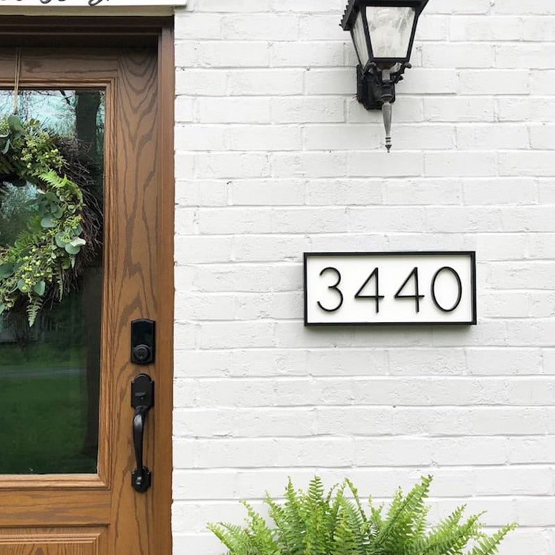 Black house Modern Black Floating House Numbers – Weatherproof Zinc Alloy