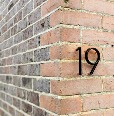 Black house Modern Black Floating House Numbers – Weatherproof Zinc Alloy