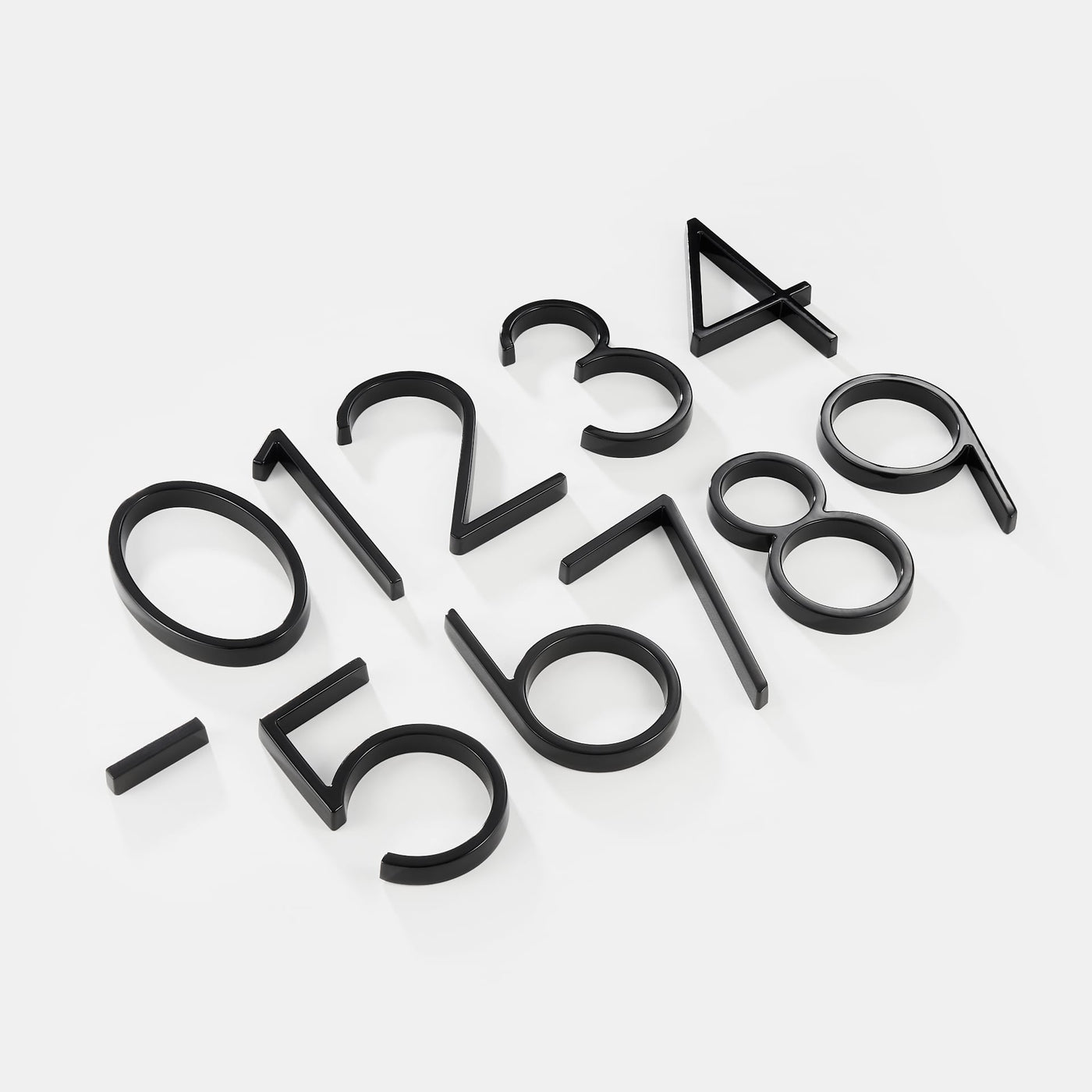 Black house Modern Black Floating House Numbers – Weatherproof Zinc Alloy