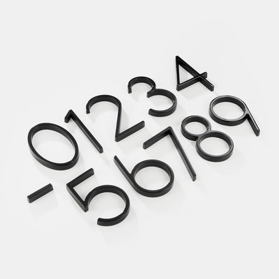 Black house Modern Black Floating House Numbers – Weatherproof Zinc Alloy