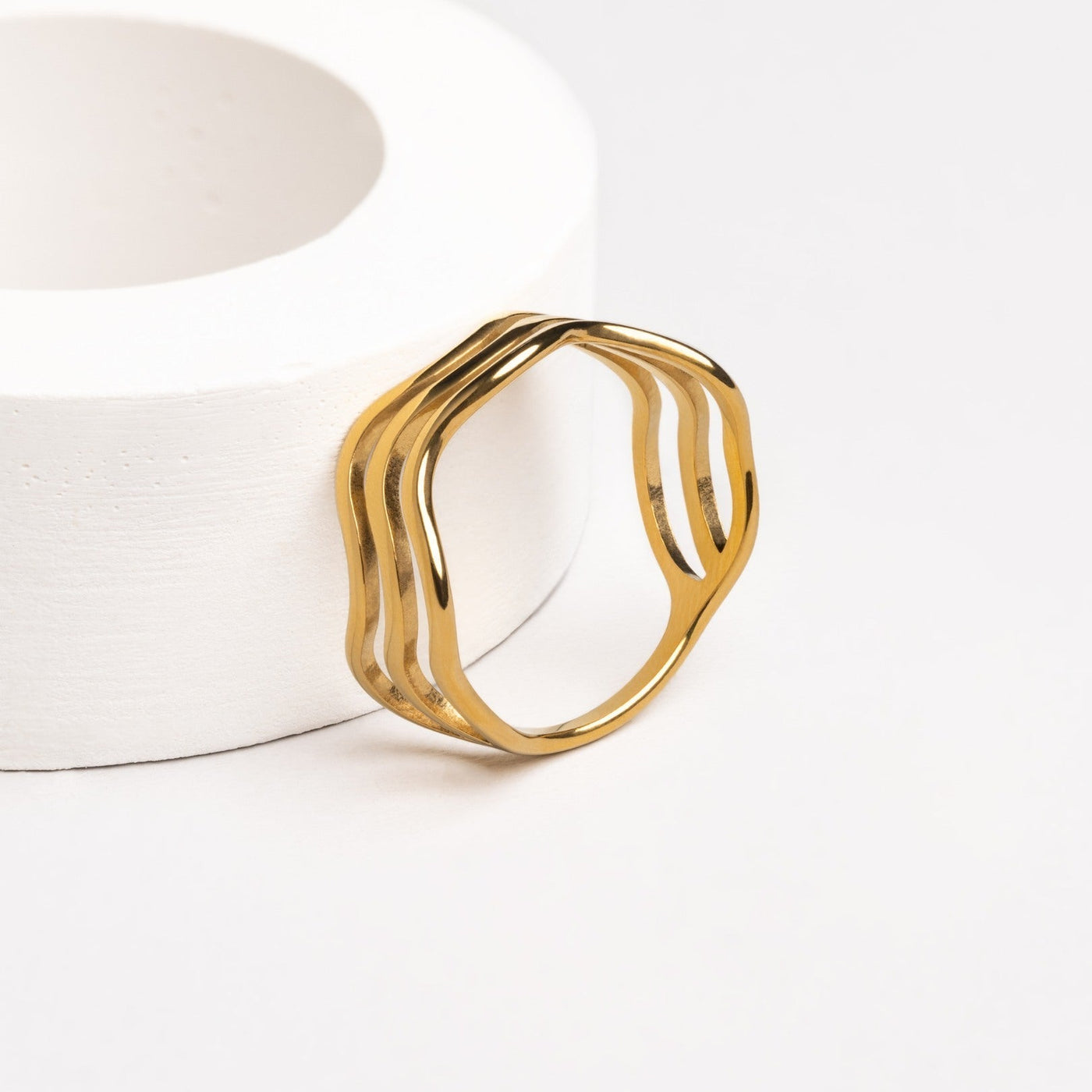 Gold Wave Ring for Women – Nerida Ocean Design
