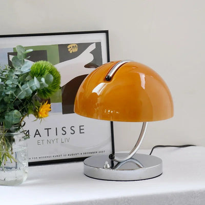 Mushroom Glass Table Lamp in Danish Style