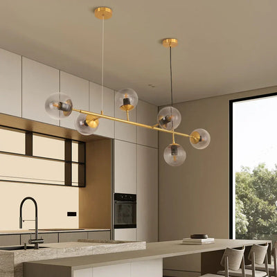 Anzo Glass Orb Pendant Light – E27 Modern Linear Fixture