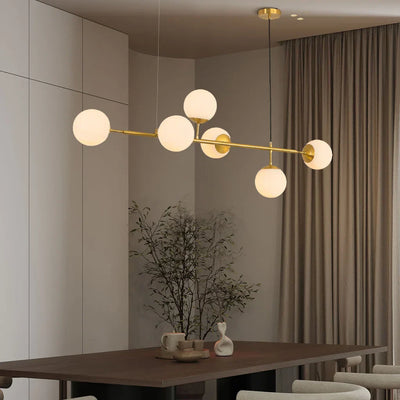 Anzo Glass Orb Pendant Light – E27 Modern Linear Fixture