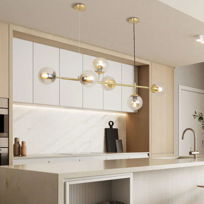 Anzo Glass Orb Pendant Light – E27 Modern Linear Fixture