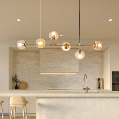 Anzo Glass Orb Pendant Light – E27 Modern Linear Fixture