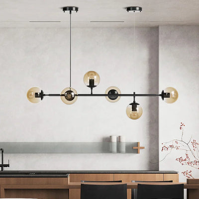 Anzo Glass Orb Pendant Light – E27 Modern Linear Fixture