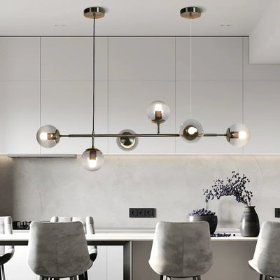 Anzo Glass Orb Pendant Light – E27 Modern Linear Fixture