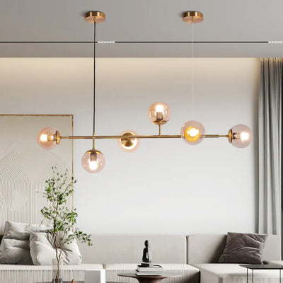 Anzo Glass Orb Pendant Light – E27 Modern Linear Fixture