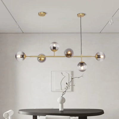 Anzo Glass Orb Pendant Light – E27 Modern Linear Fixture