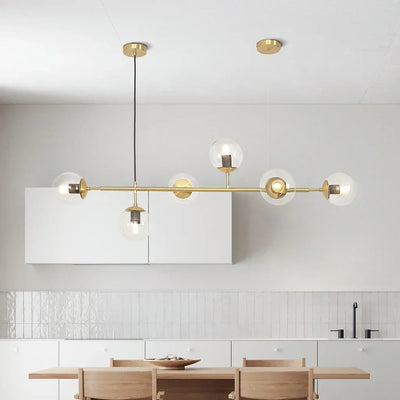 Anzo Glass Orb Pendant Light – E27 Modern Linear Fixture