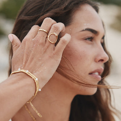 Noa Oval Ring in Gold or Silver Tone Jewelry