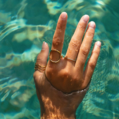 Noa Oval Ring in Gold or Silver Tone Jewelry