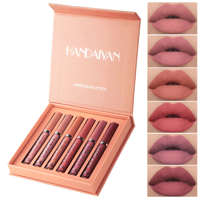 Matte Waterproof Liquid Lipstick Set – 6 Colors