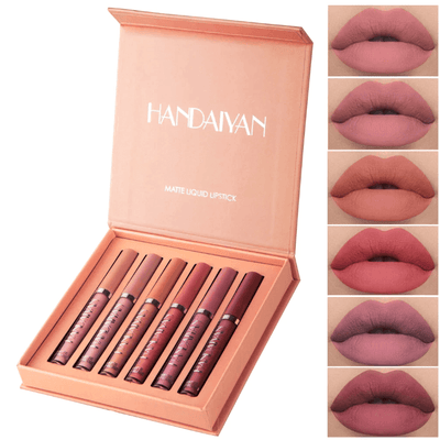 Matte Waterproof Liquid Lipstick Set – 6 Colors