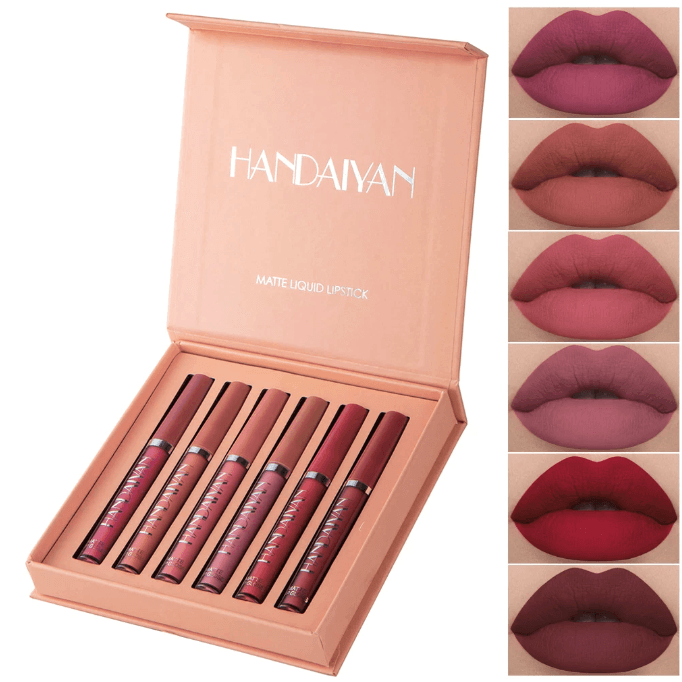 Matte Waterproof Liquid Lipstick Set – 6 Colors