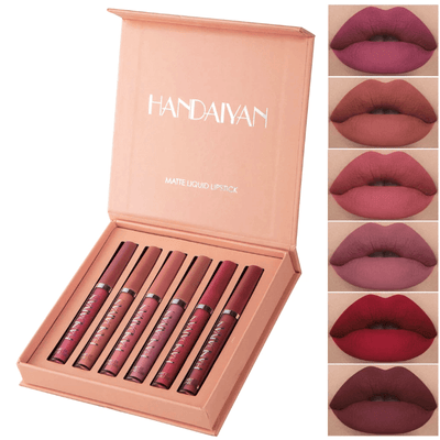 Matte Waterproof Liquid Lipstick Set – 6 Colors