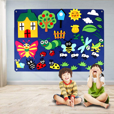 Kids Flannel Board Set with Felt Shapes