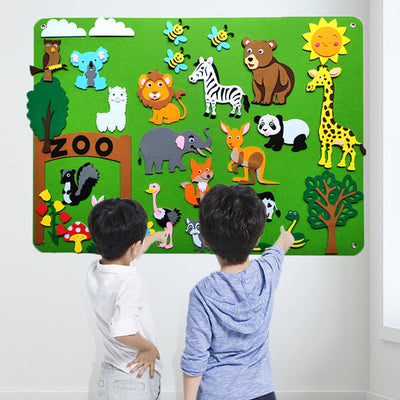 Kids Flannel Board Set with Felt Shapes