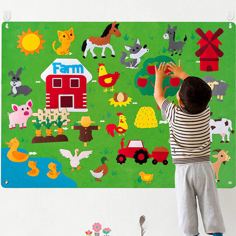 Kids Flannel Board Set with Felt Shapes