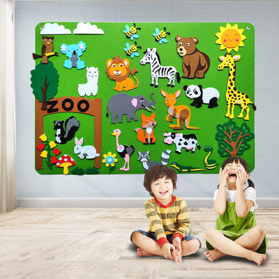 Kids Flannel Board Set with Felt Shapes