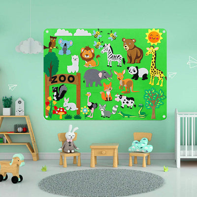 Kids Flannel Board Set with Felt Shapes