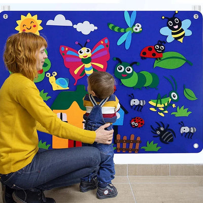 Kids Flannel Board Set with Felt Shapes