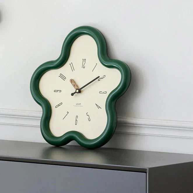 3D Flower Wall Clock with Silent Pendulum