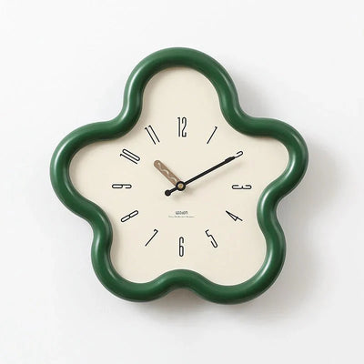 3D Flower Wall Clock with Silent Pendulum