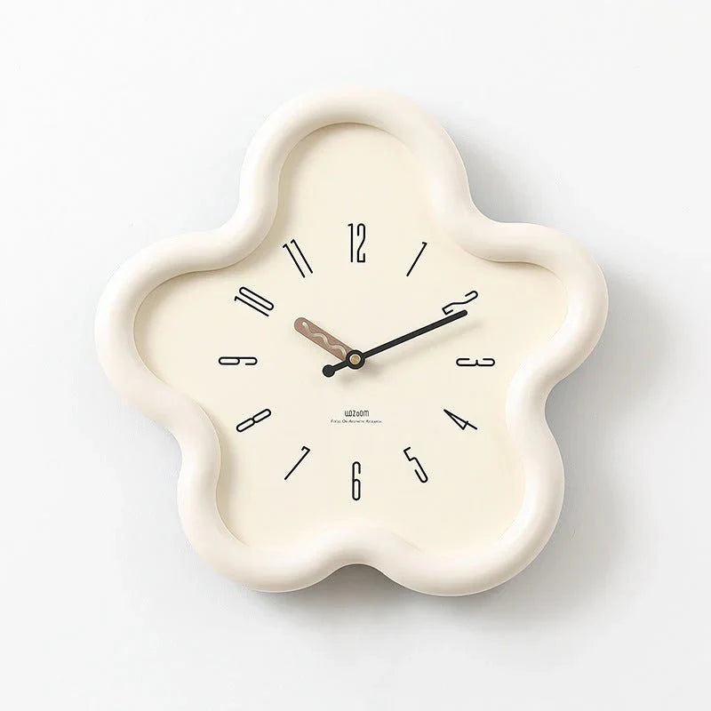 3D Flower Wall Clock with Silent Pendulum