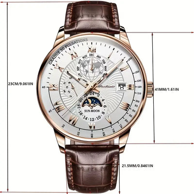Mechanical Men’s Luxury Watch with Moonphase