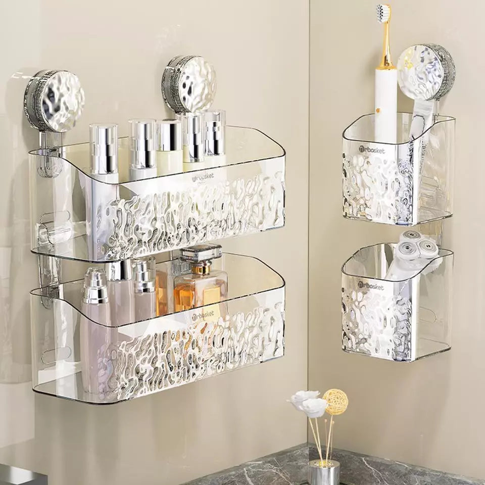 Bathroom Suction Cup Shelf – Easy Storage Solution
