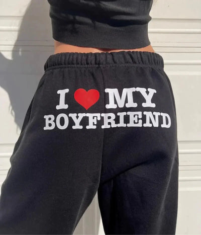 Couples Jogging Pants with Love Print – SweetheartBliss