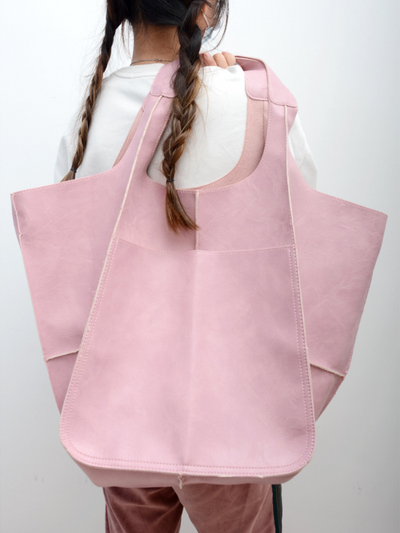 Maxine Beach Tote – Large PU Leather Summer Bag