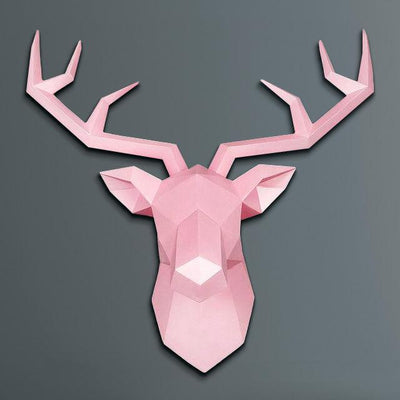 Large Nordic Deer Head 3D Wall Decor
