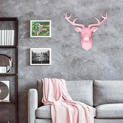Large Nordic Deer Head 3D Wall Decor