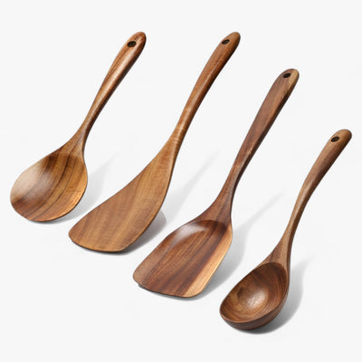 Elegant Teak Wood Kitchen Utensil Set – 7-Piece