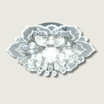 FloralGlow LED Crystal Ceiling Lamp – Elegant Flower Design