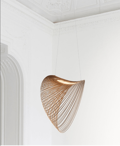 Natural Wood Hanging Pendant Light Fixture