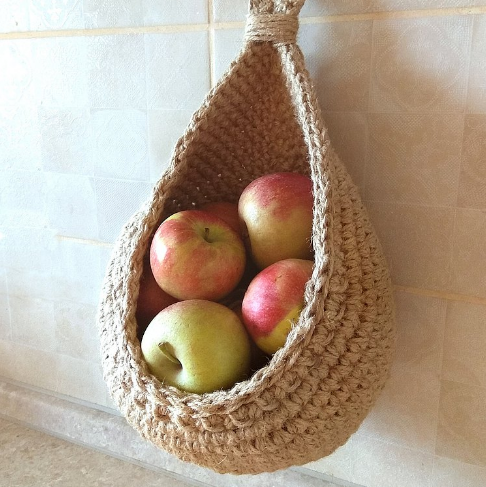 Hanging Jute Wall Baskets for Fruit & Vegetables