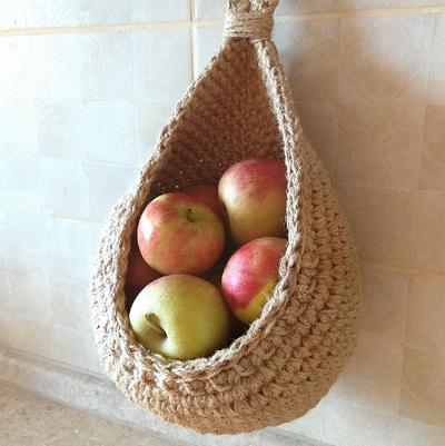 Hanging Jute Wall Baskets for Fruit & Vegetables