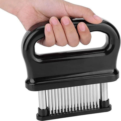 Meat Tenderizer with 48 Stainless Steel Blades – Easy & Safe Use