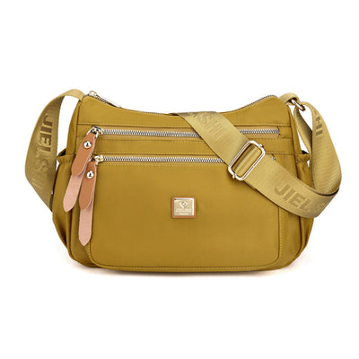 Lightweight Nylon Shoulder Bag with Pockets