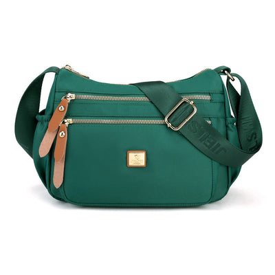 Lightweight Nylon Shoulder Bag with Pockets